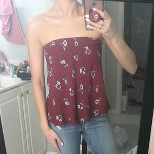American threads strapless top